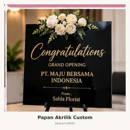 Papan Bunga Akrilik Kapuk